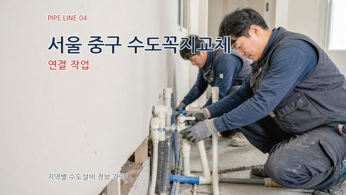 서울 중구 수도꼭지교체 연결 작업