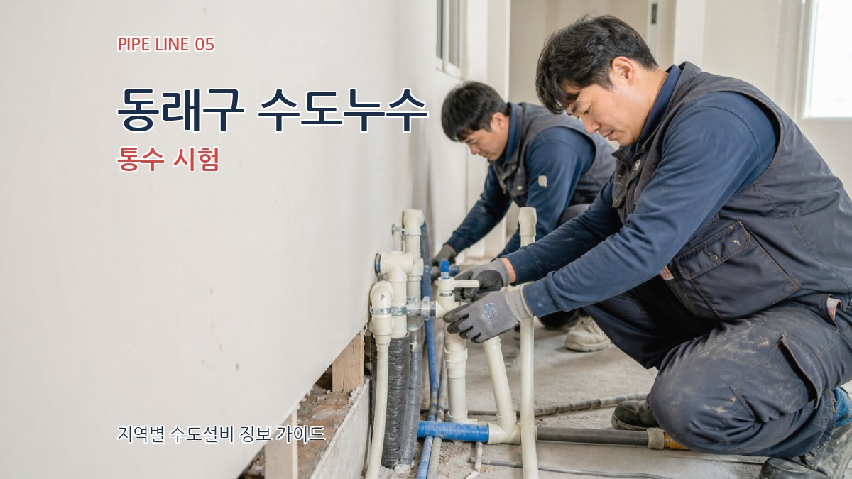 동래구 수도누수 통수 시험