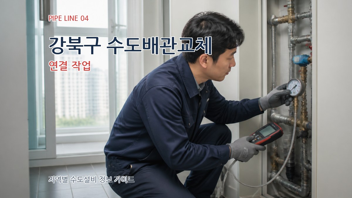 강북구 수도배관교체 연결 작업