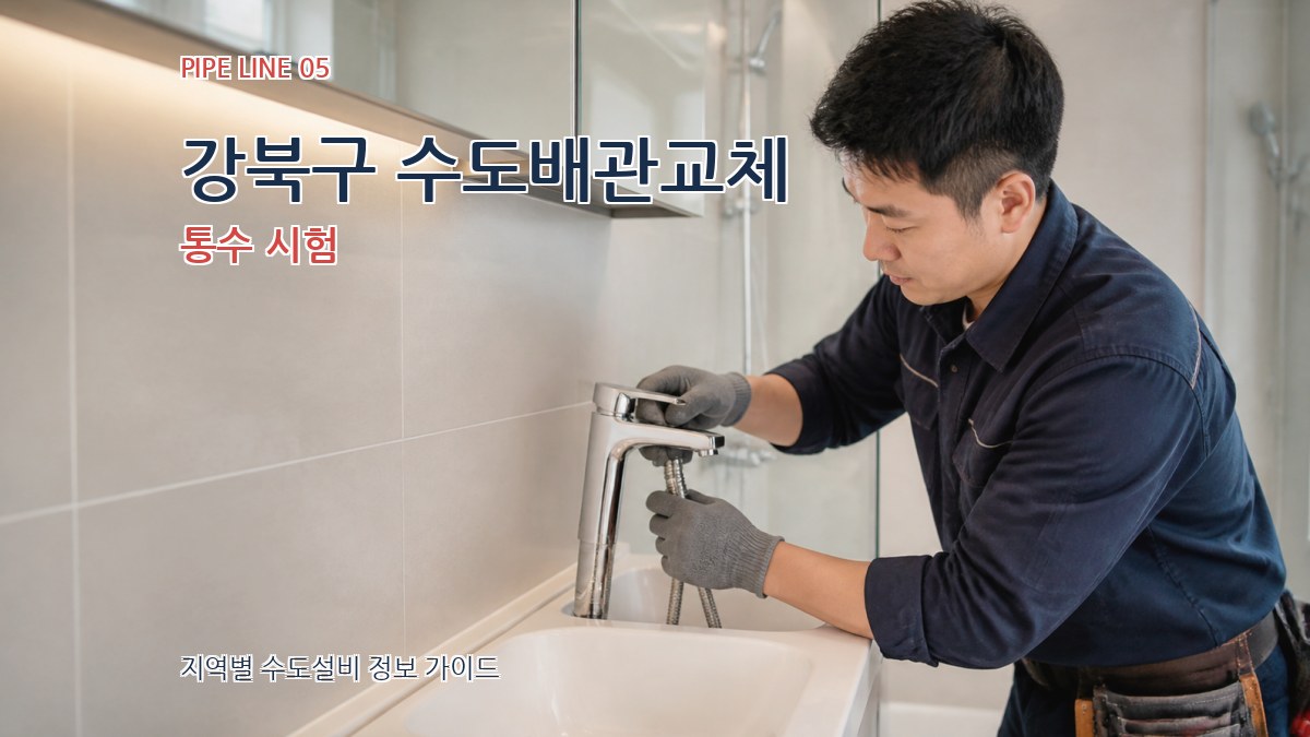 강북구 수도배관교체 통수 시험