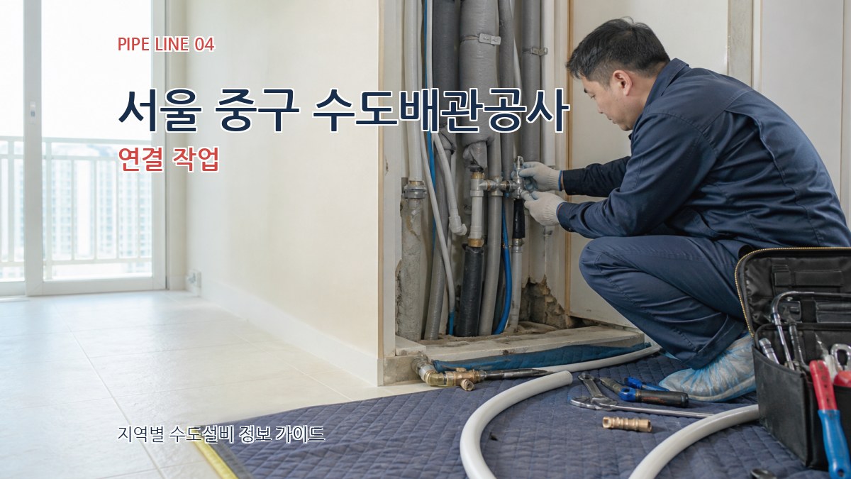 서울 중구 수도배관공사 연결 작업
