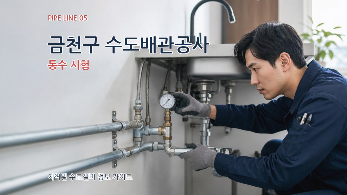 금천구 수도배관공사 통수 시험