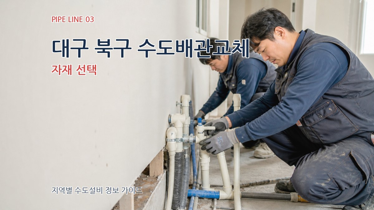 대구 북구 수도배관교체 자재 선택
