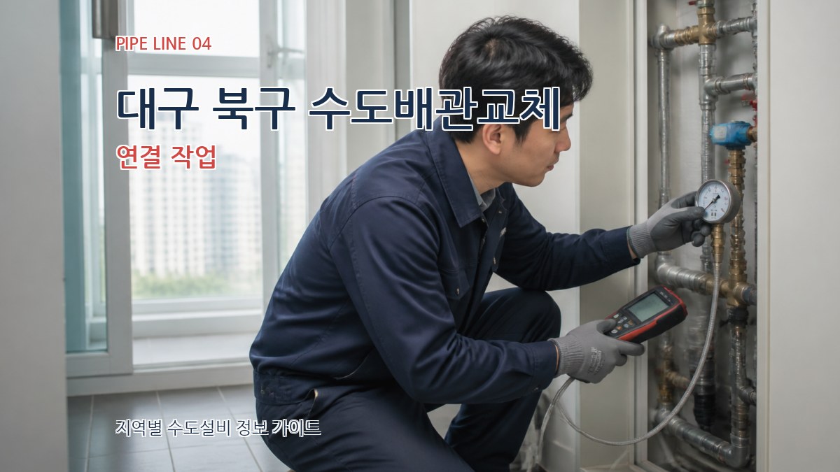 대구 북구 수도배관교체 연결 작업
