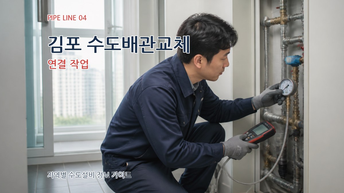 김포 수도배관교체 연결 작업