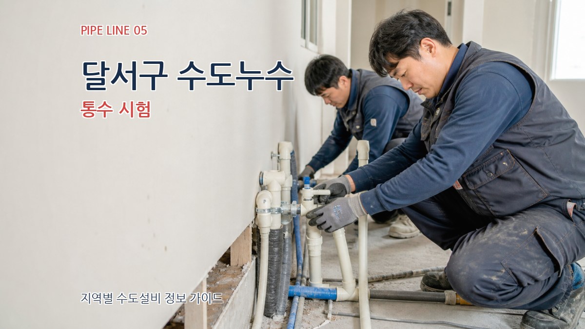 달서구 수도누수 통수 시험