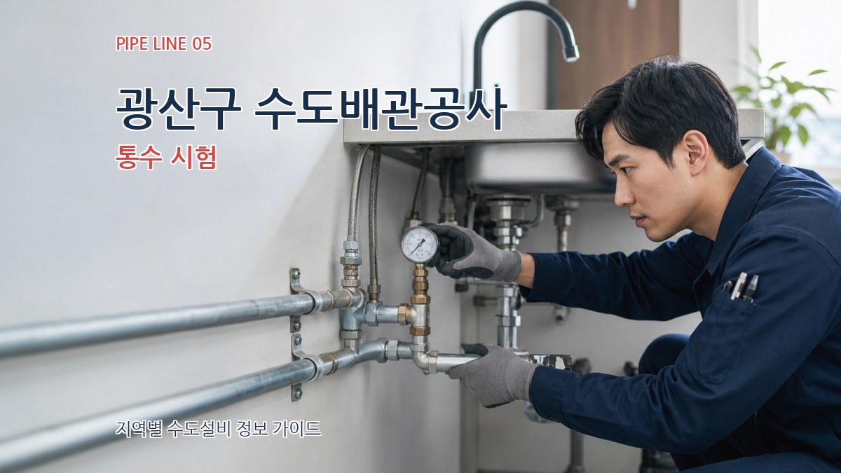 광산구 수도배관공사 통수 시험