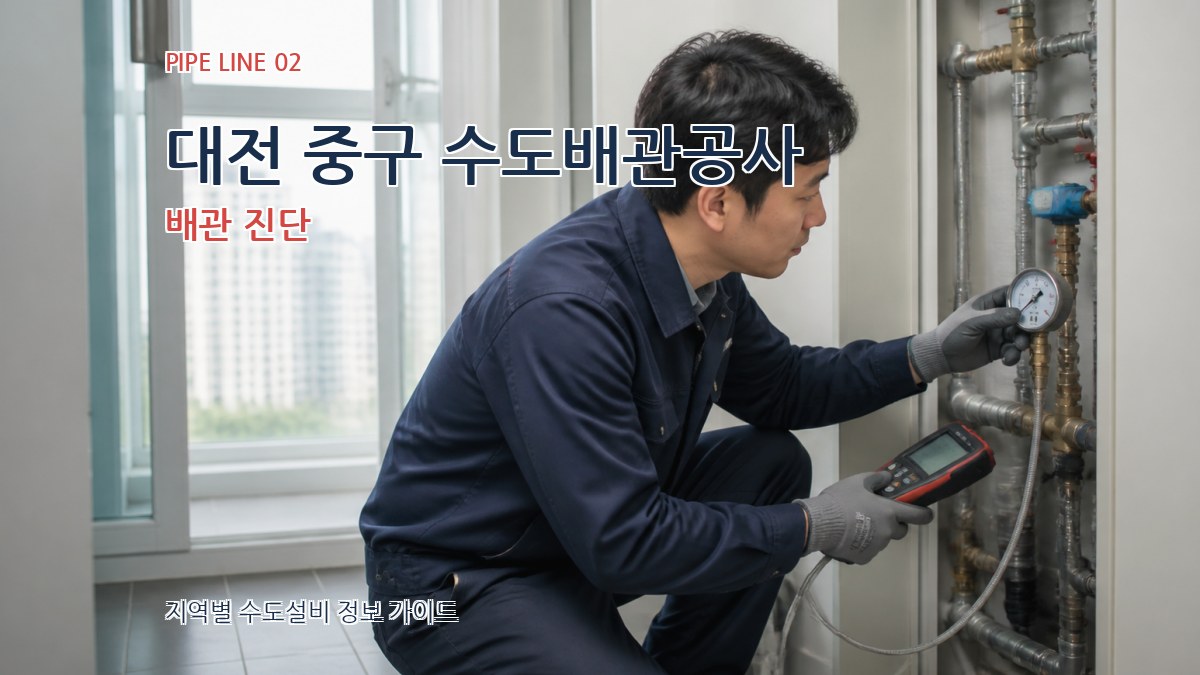 대전 중구 수도배관공사 배관 진단