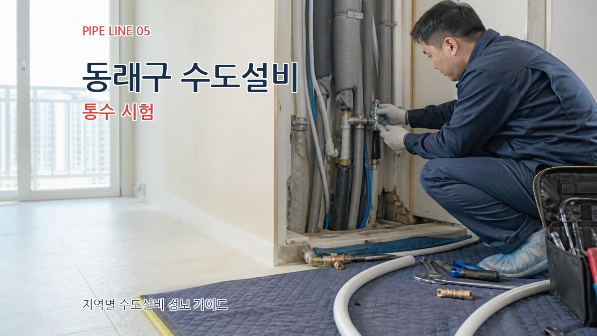 동래구 수도설비 통수 시험