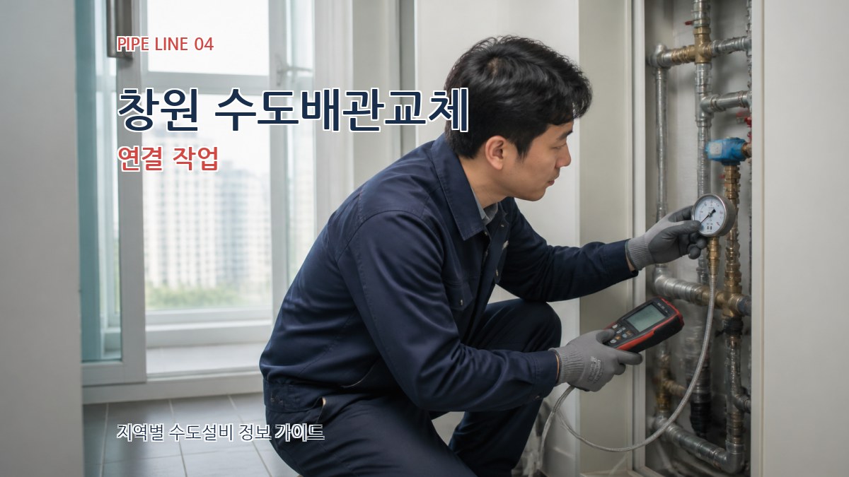 창원 수도배관교체 연결 작업