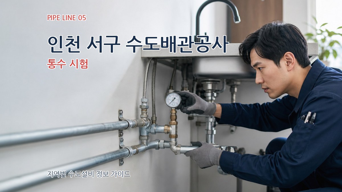 인천 서구 수도배관공사 통수 시험