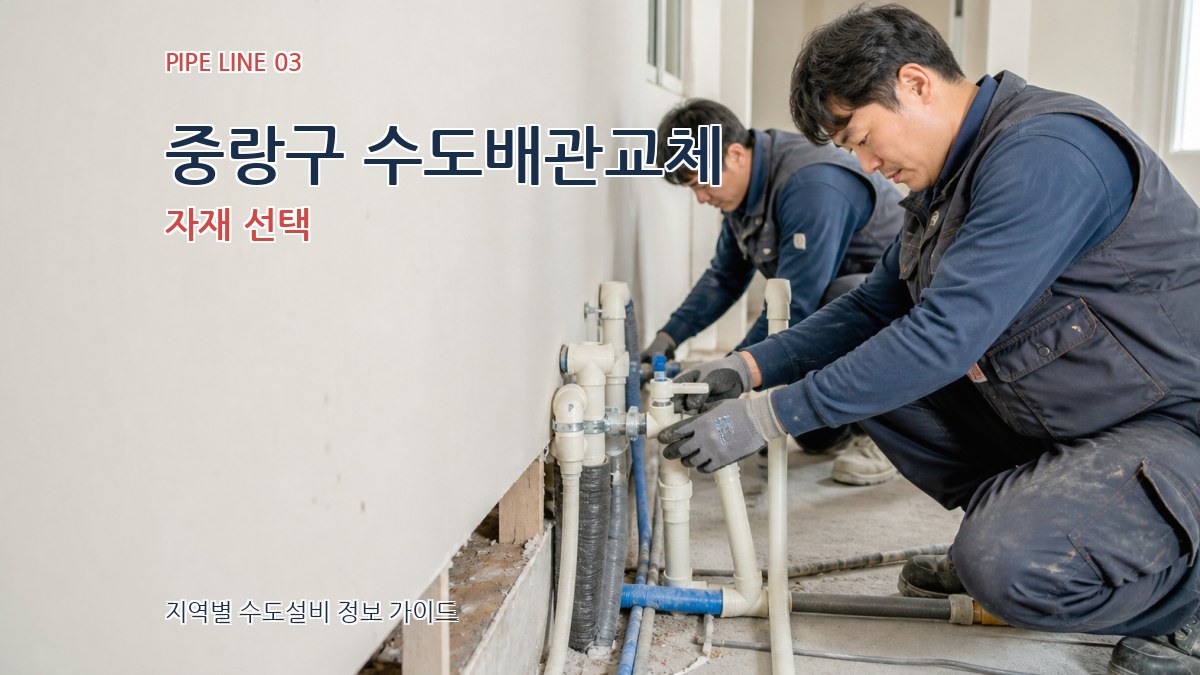 중랑구 수도배관교체 자재 선택