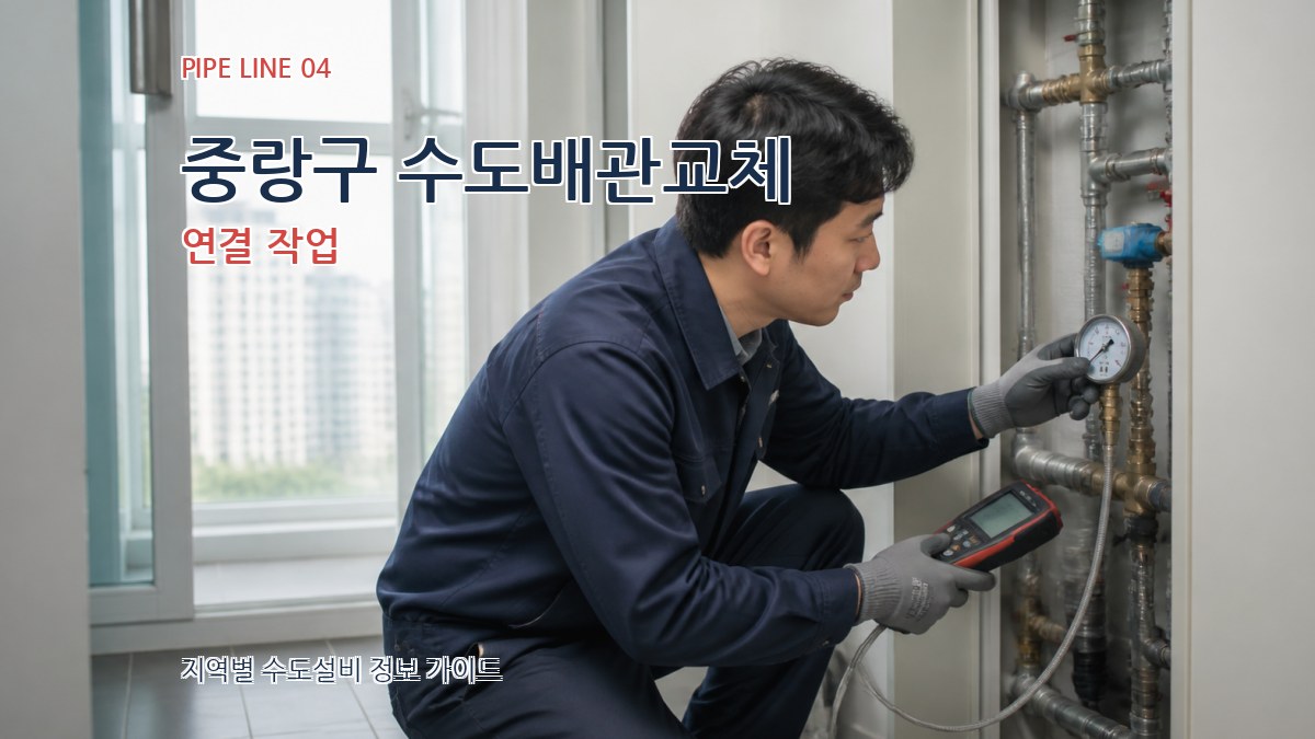 중랑구 수도배관교체 연결 작업
