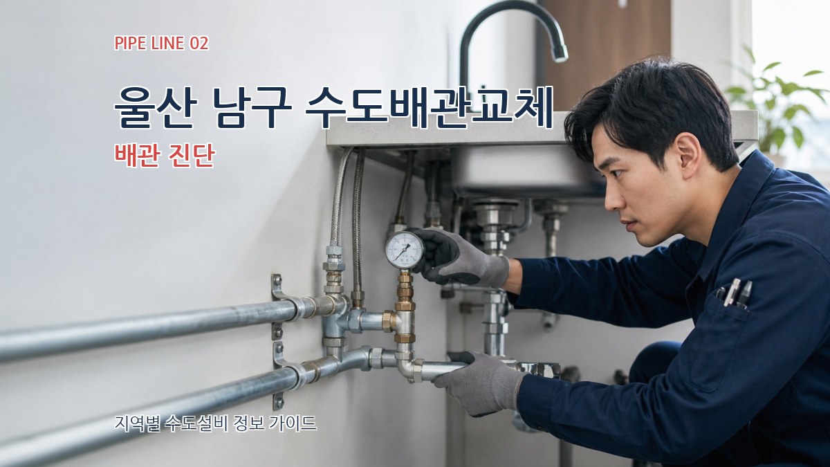울산 남구 수도배관교체 배관 진단