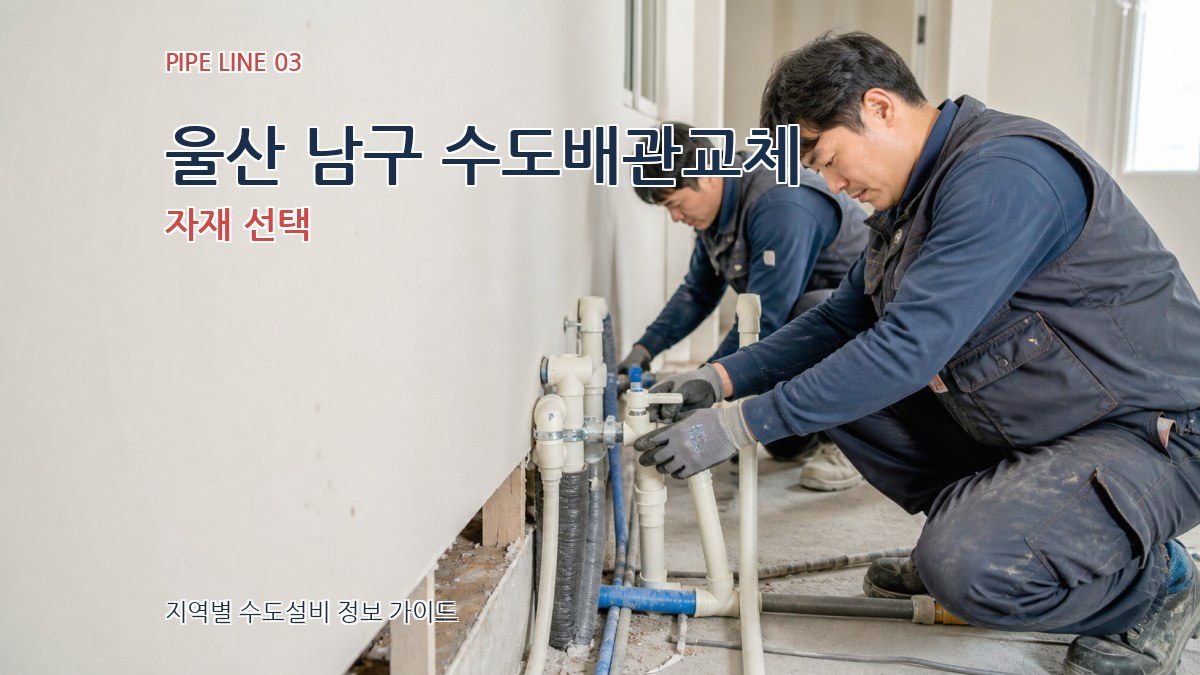 울산 남구 수도배관교체 자재 선택