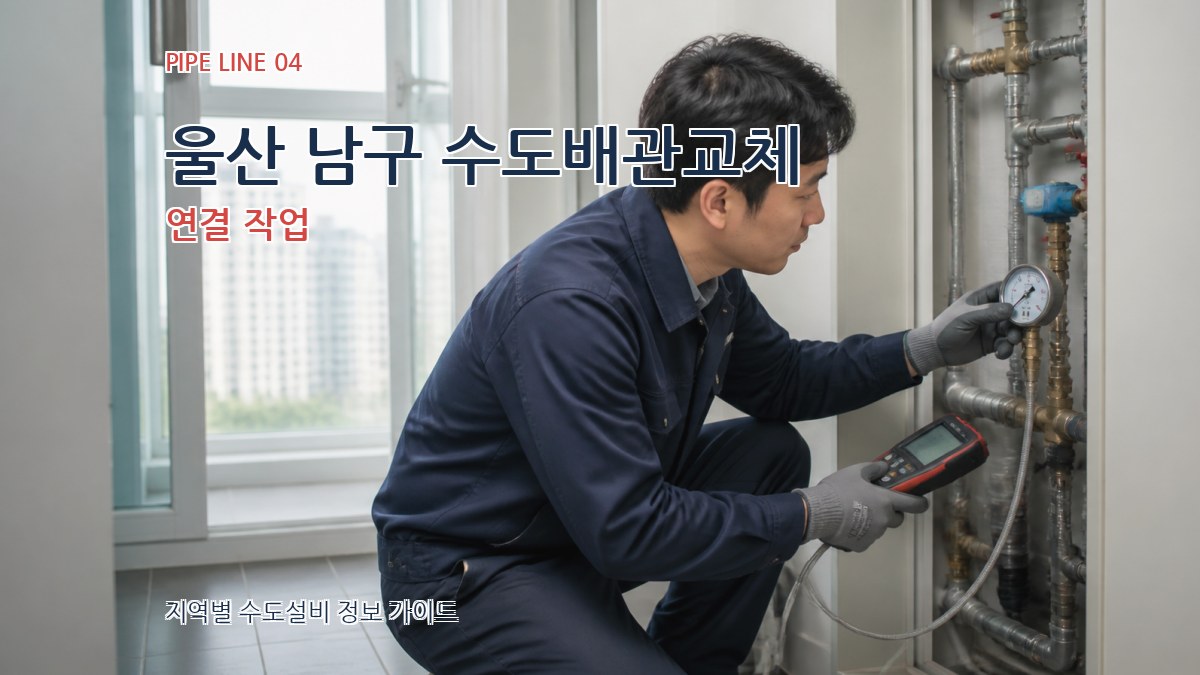 울산 남구 수도배관교체 연결 작업