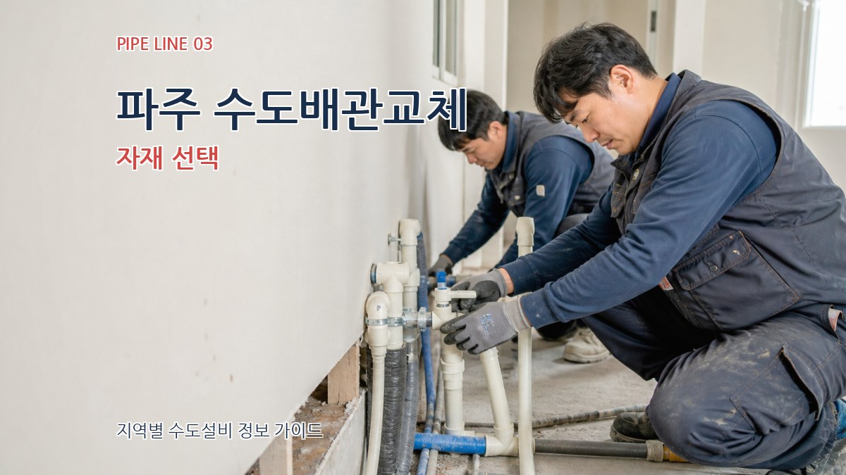 파주 수도배관교체 자재 선택