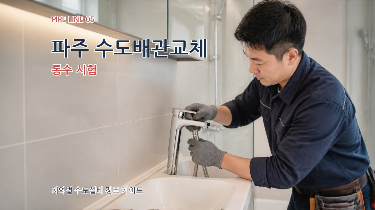 파주 수도배관교체 통수 시험