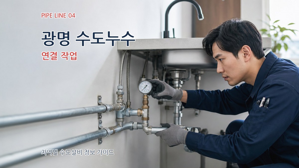 광명 수도누수 연결 작업