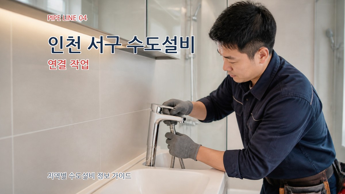 인천 서구 수도설비 연결 작업