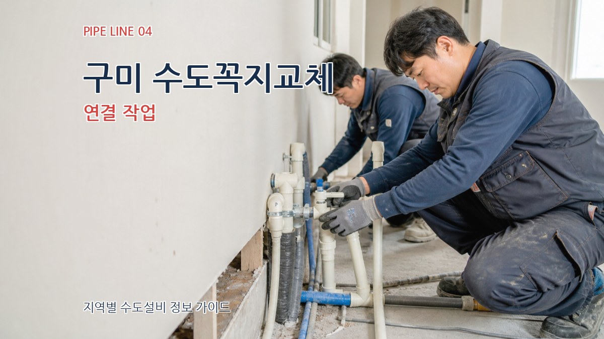 구미 수도꼭지교체 연결 작업