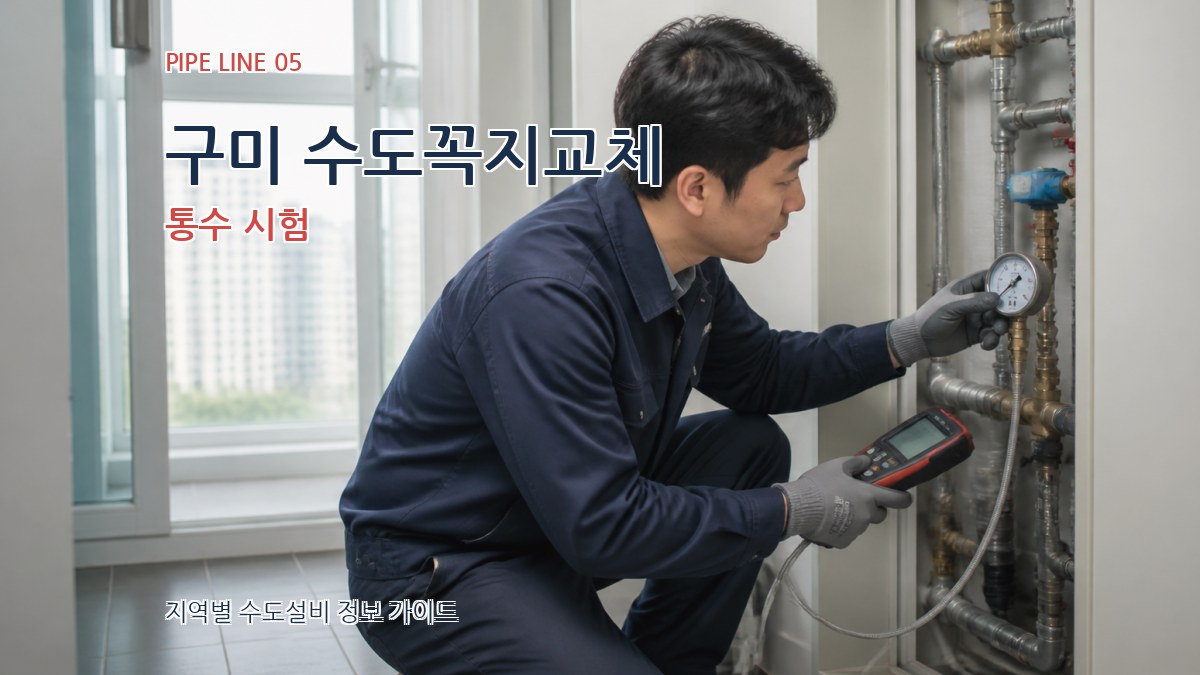 구미 수도꼭지교체 통수 시험