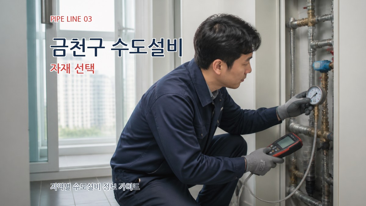 금천구 수도설비 자재 선택