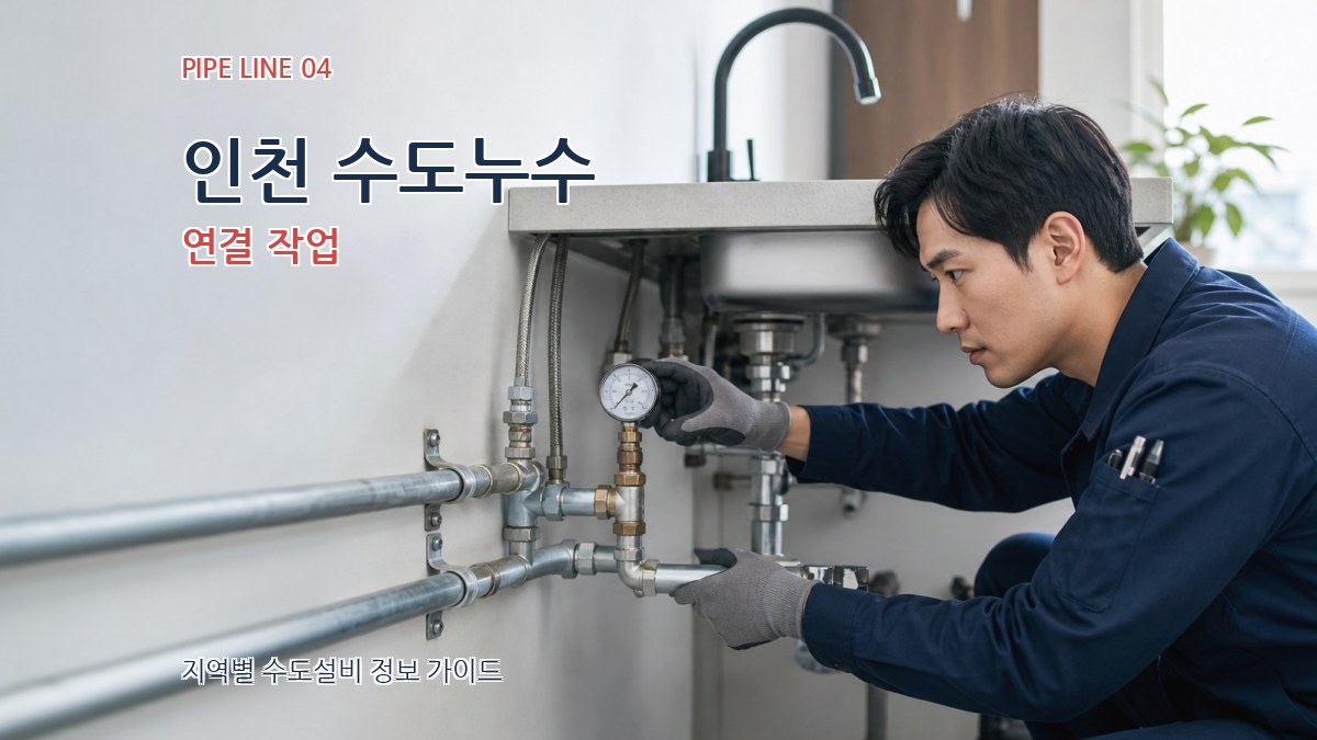 인천 수도누수 연결 작업