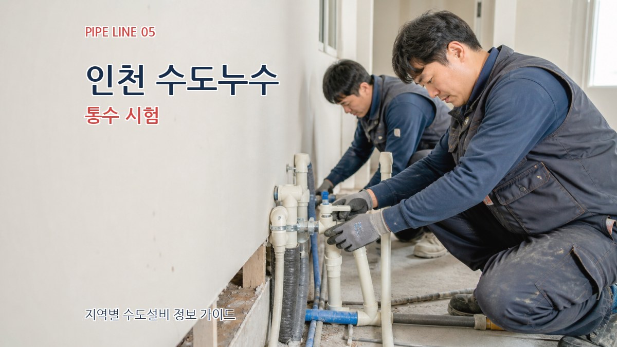 인천 수도누수 통수 시험