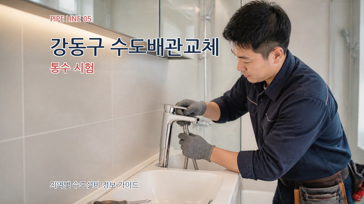 강동구 수도배관교체 통수 시험