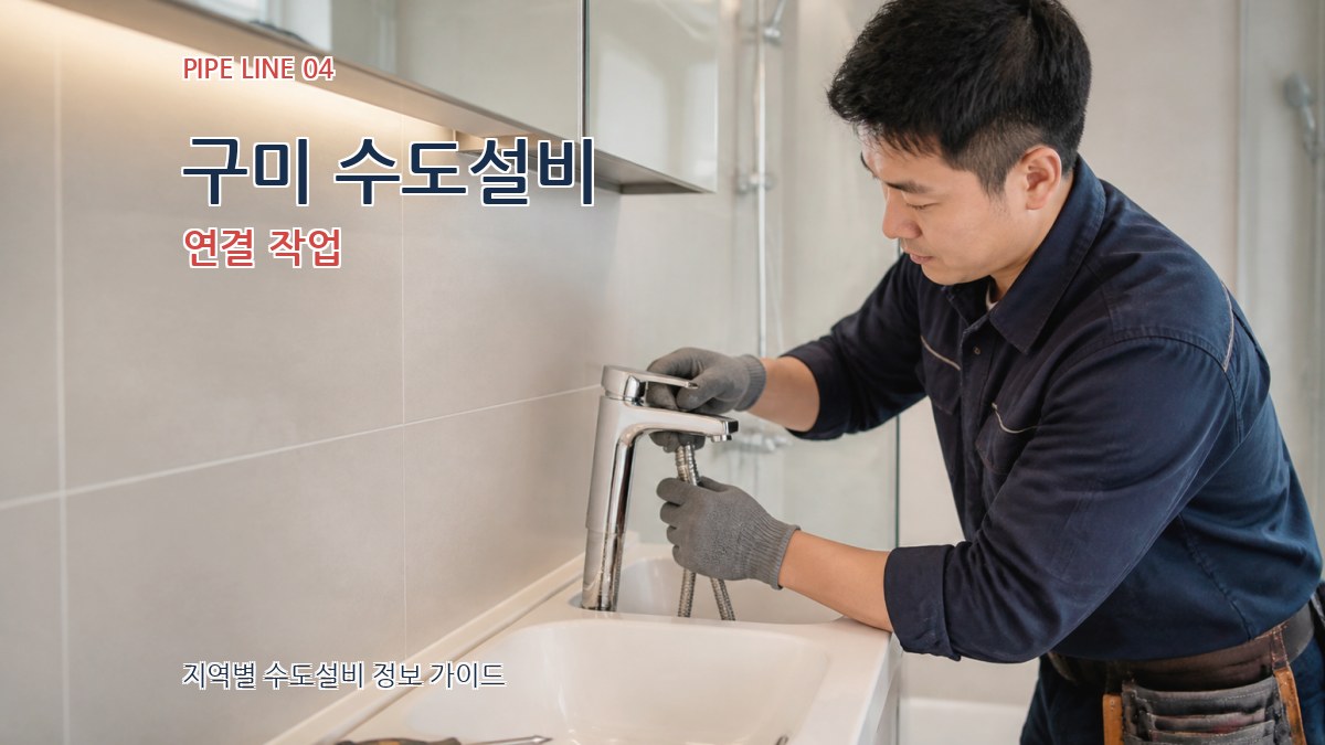 구미 수도설비 연결 작업