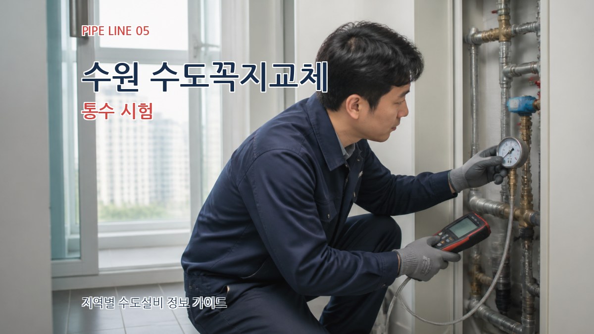 수원 수도꼭지교체 통수 시험