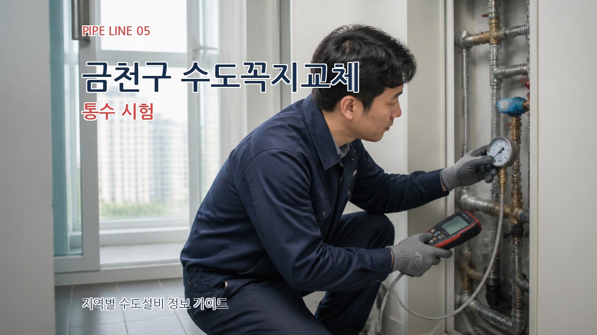 금천구 수도꼭지교체 통수 시험