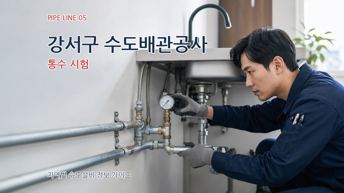 강서구 수도배관공사 통수 시험