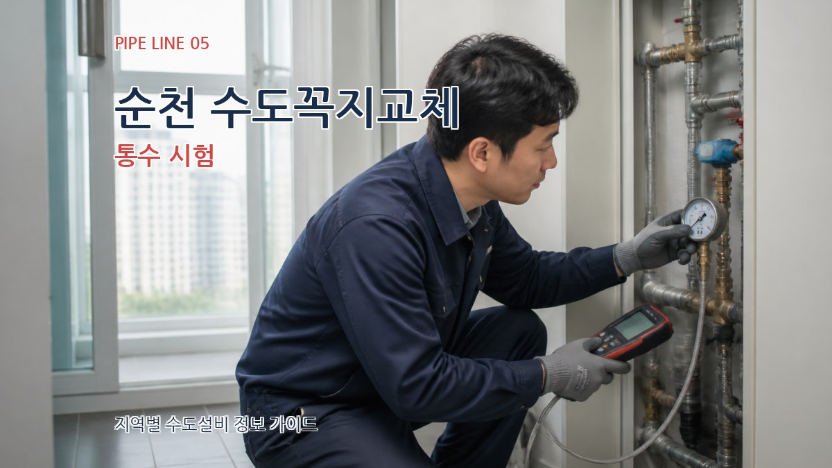순천 수도꼭지교체 통수 시험