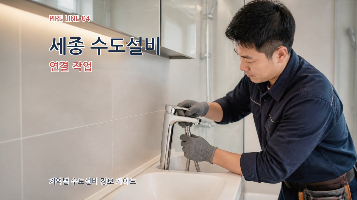 세종 수도설비 연결 작업