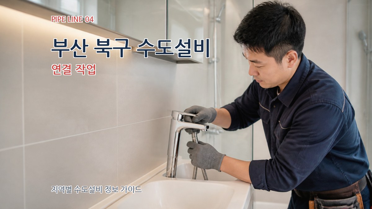 부산 북구 수도설비 연결 작업