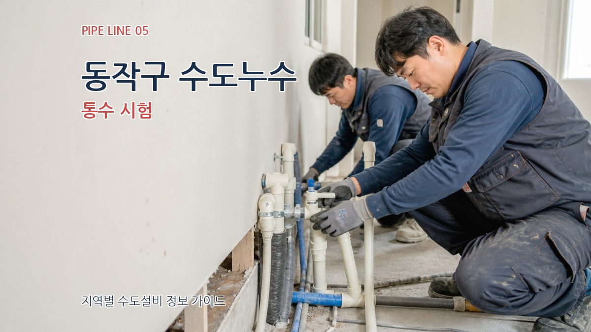 동작구 수도누수 통수 시험