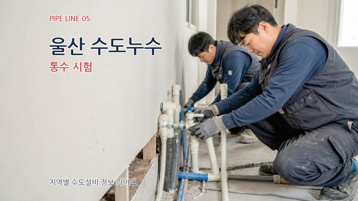 울산 수도누수 통수 시험