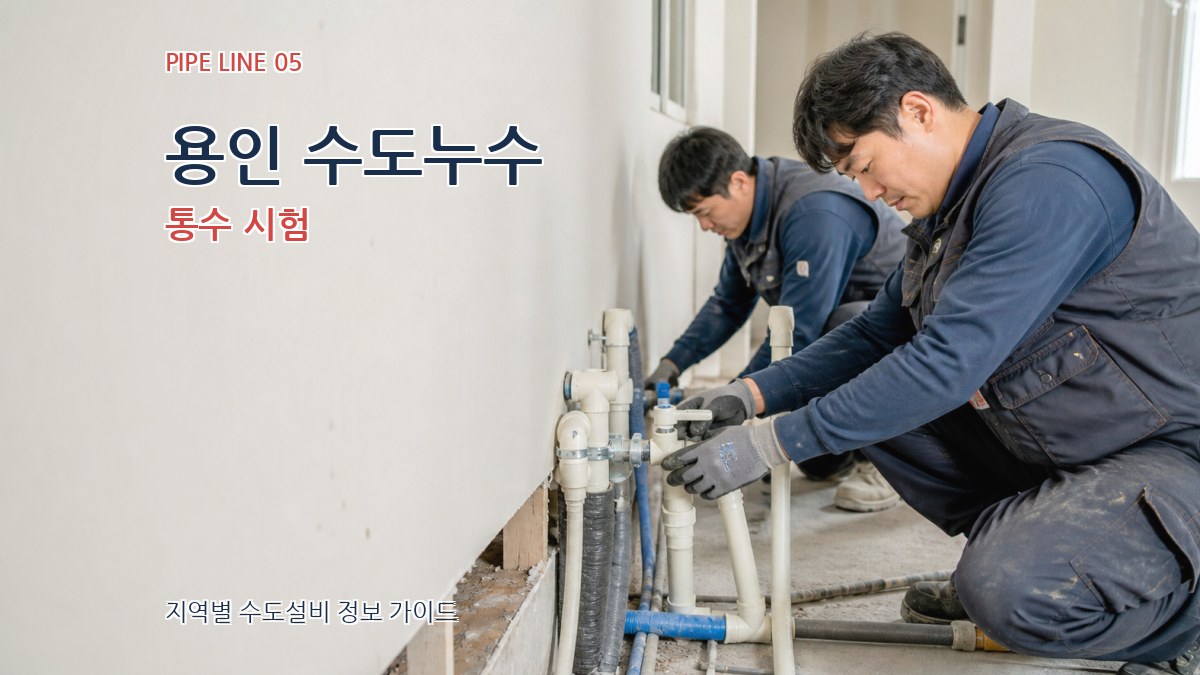 용인 수도누수 통수 시험