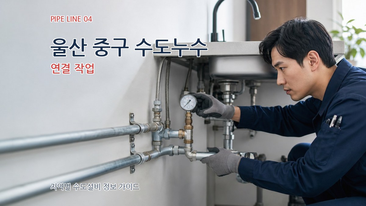 울산 중구 수도누수 연결 작업