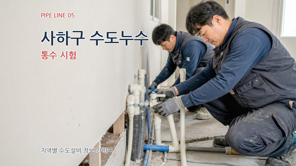 사하구 수도누수 통수 시험