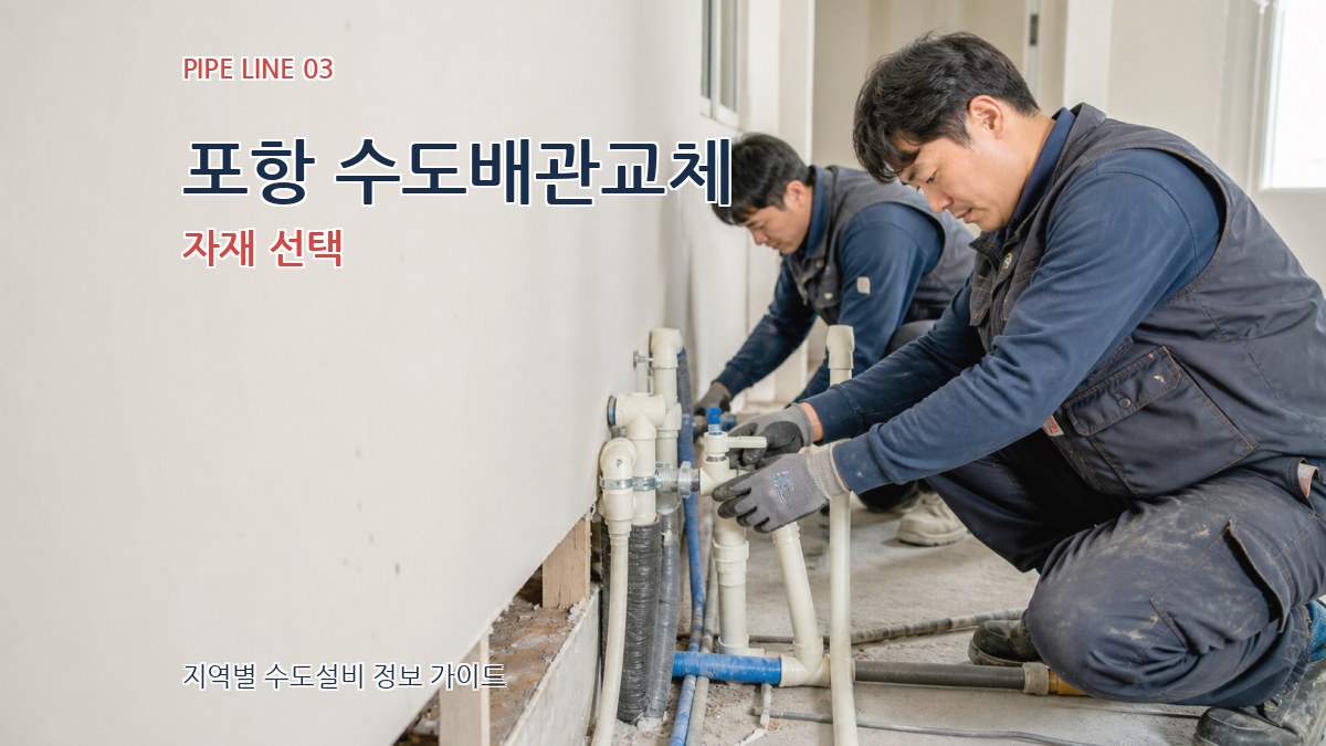 포항 수도배관교체 자재 선택
