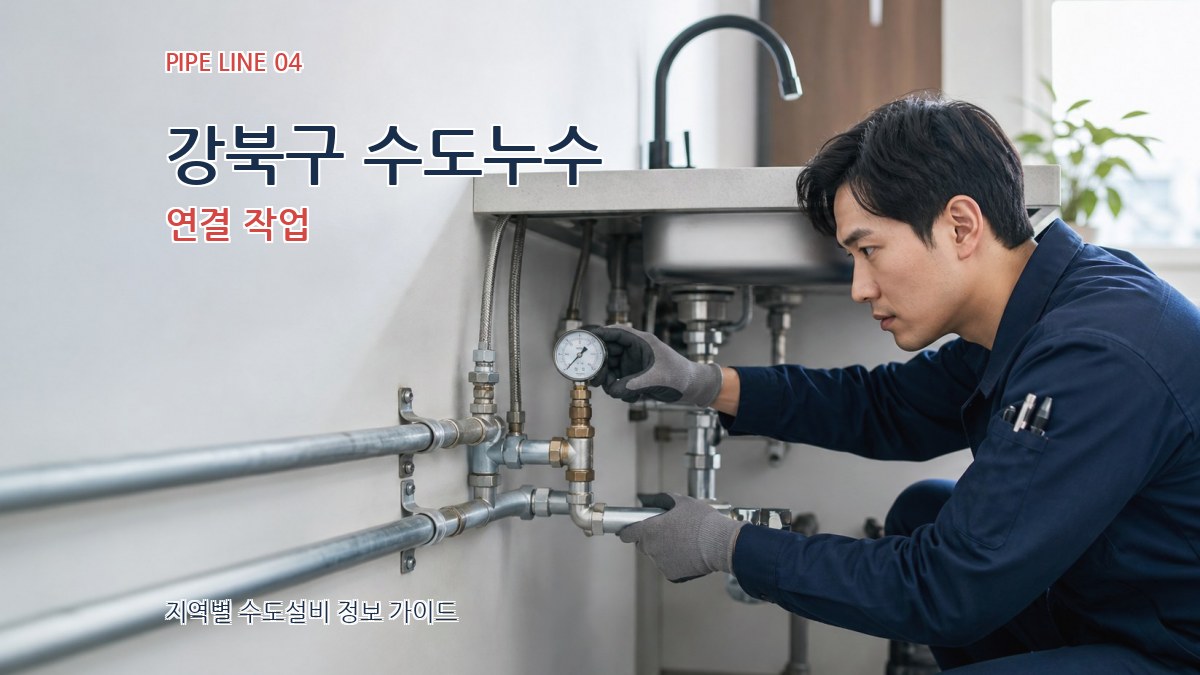 강북구 수도누수 연결 작업