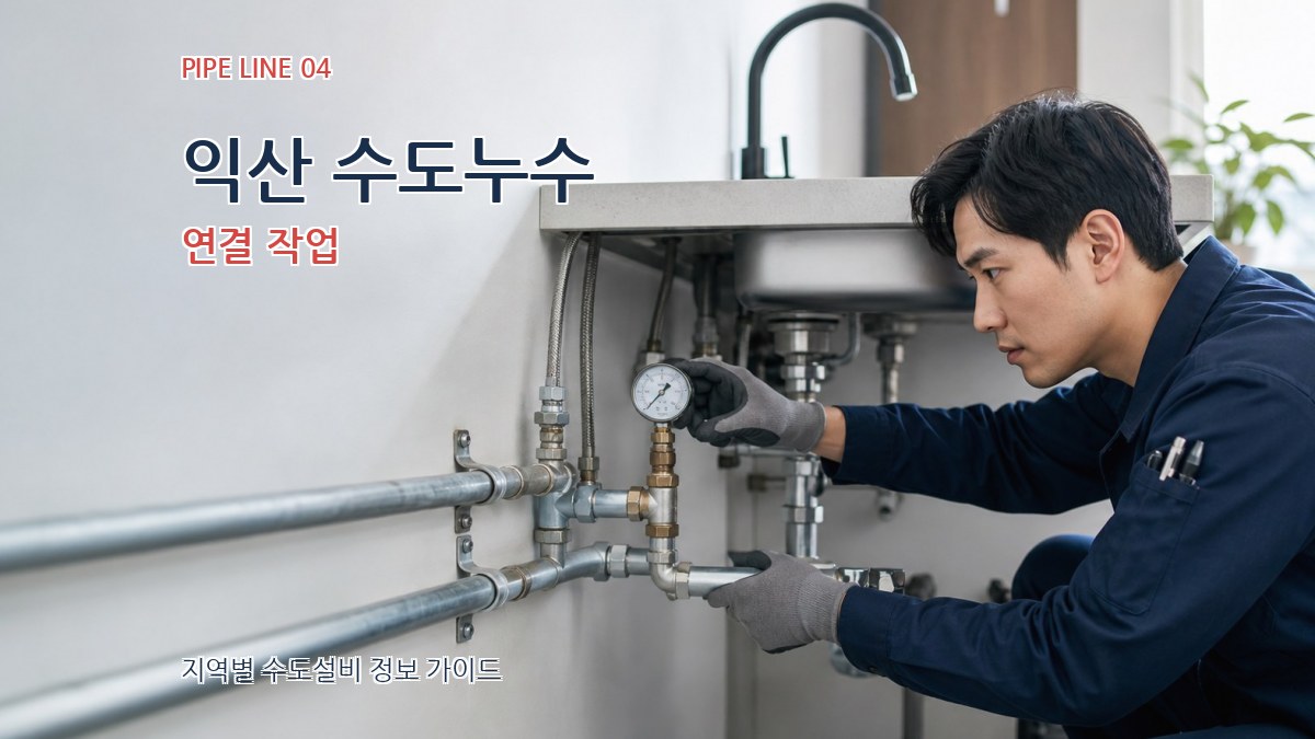 익산 수도누수 연결 작업