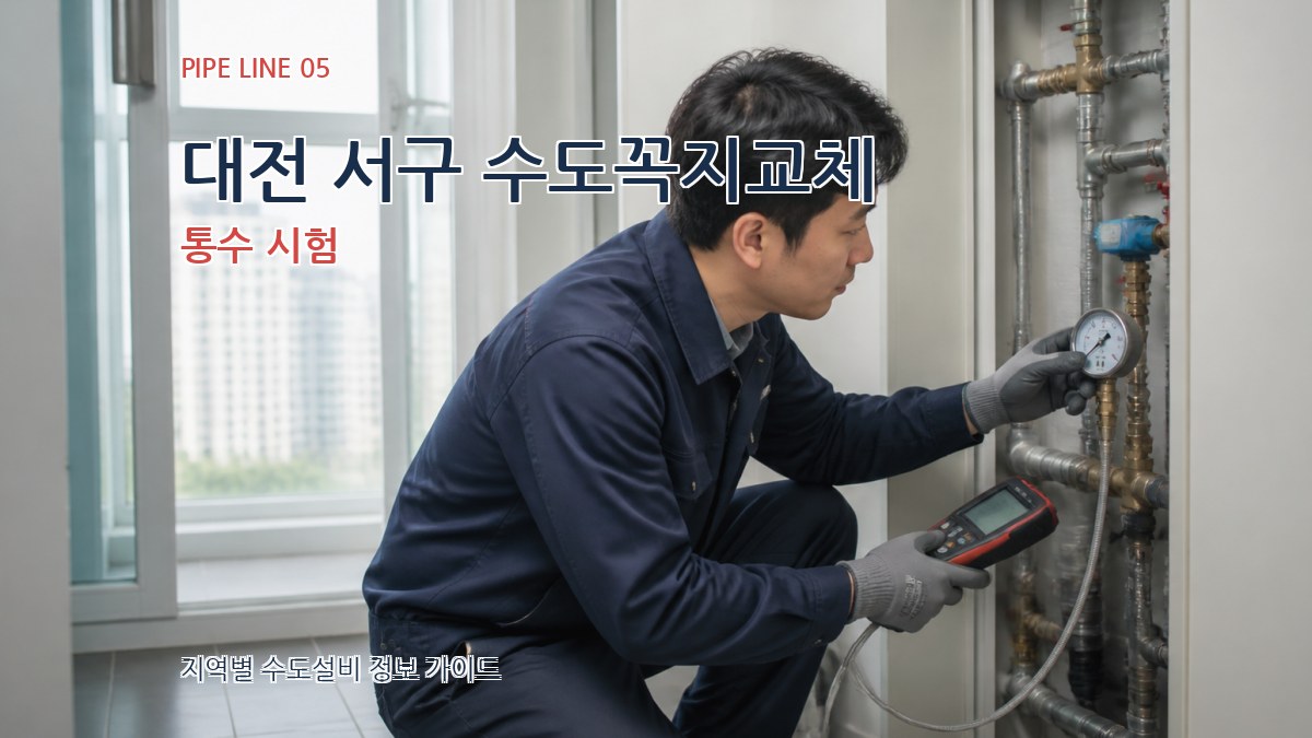 대전 서구 수도꼭지교체 통수 시험