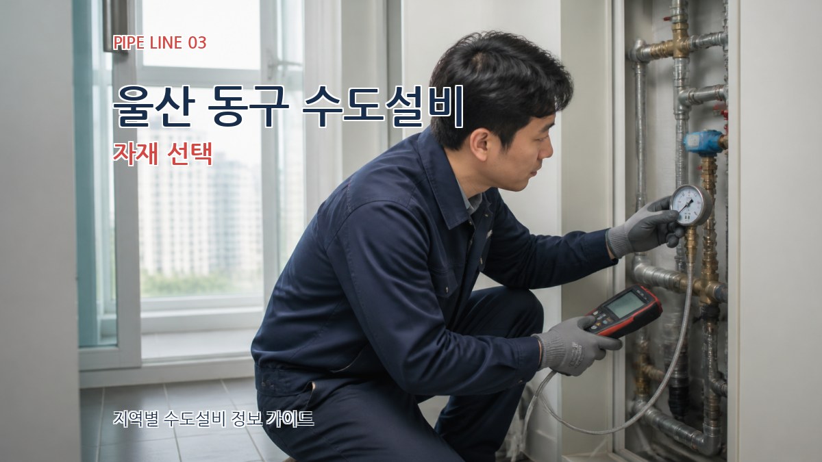 울산 동구 수도설비 자재 선택