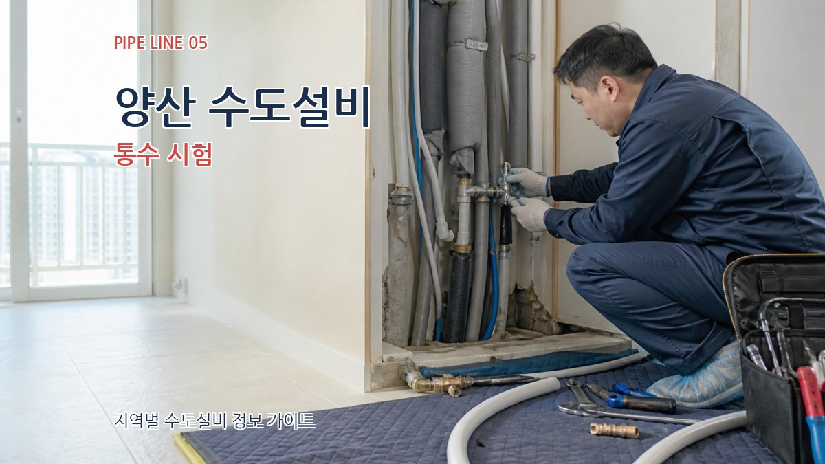양산 수도설비 통수 시험