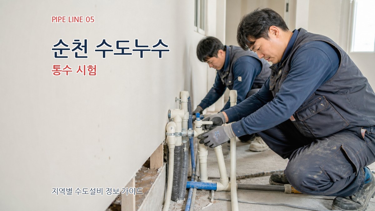 순천 수도누수 통수 시험