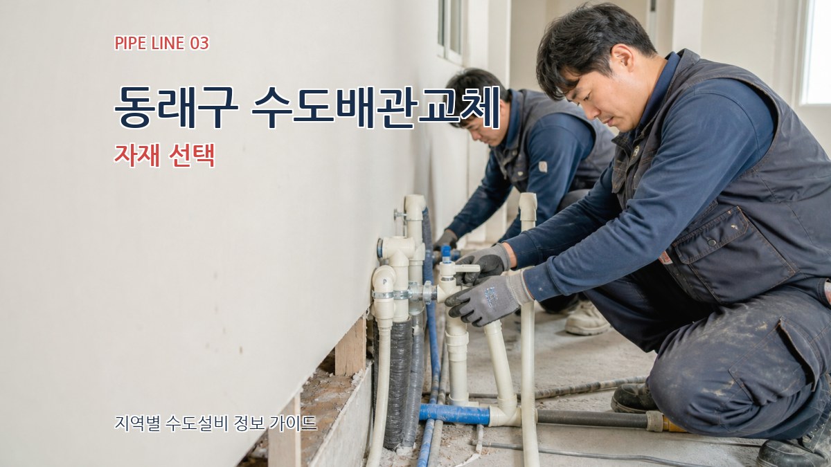 동래구 수도배관교체 자재 선택